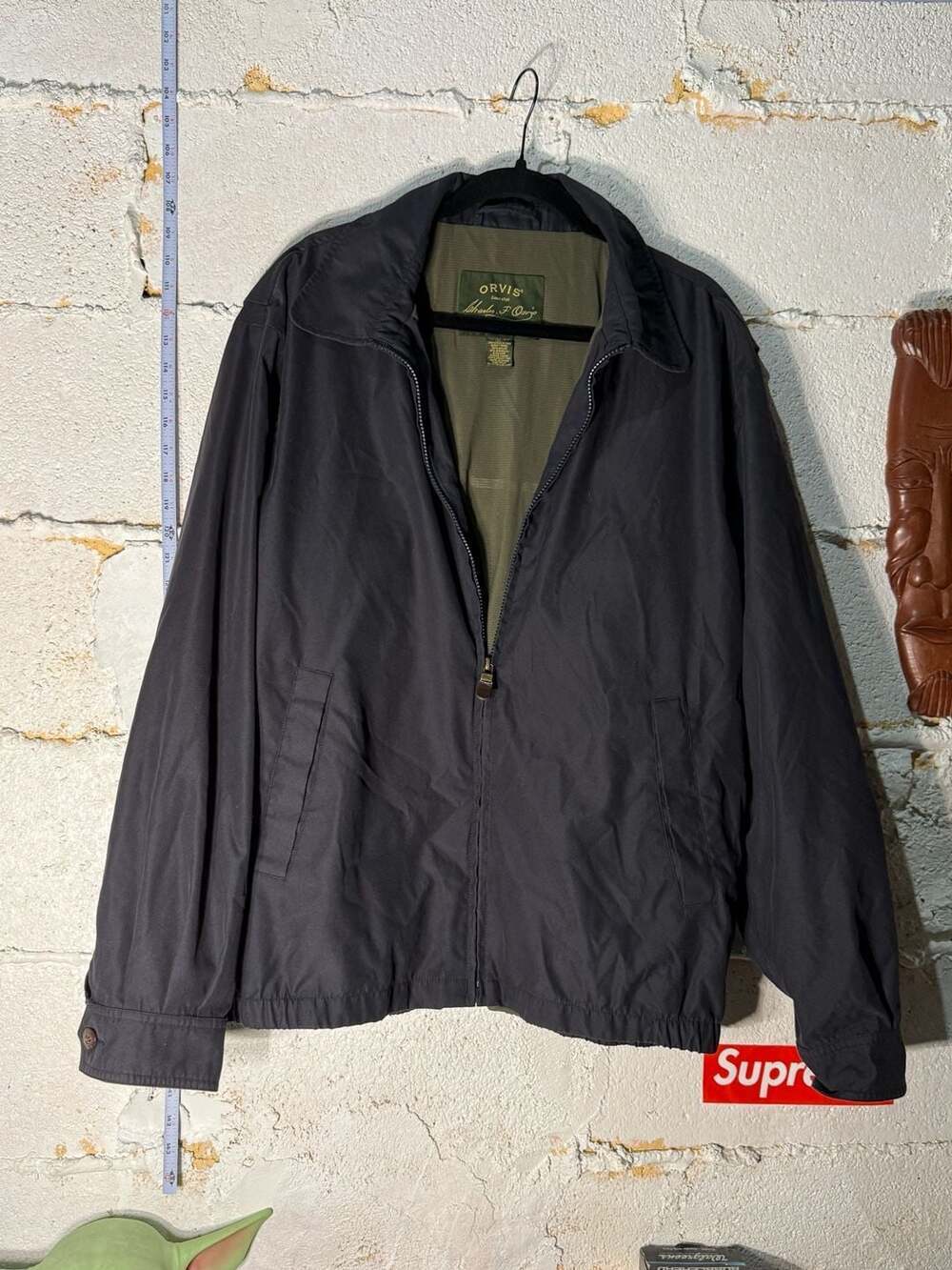 Orvis Weatherbreaker Windbreaker Jacket Navy Blue Size XL - Picture 2 of 7
